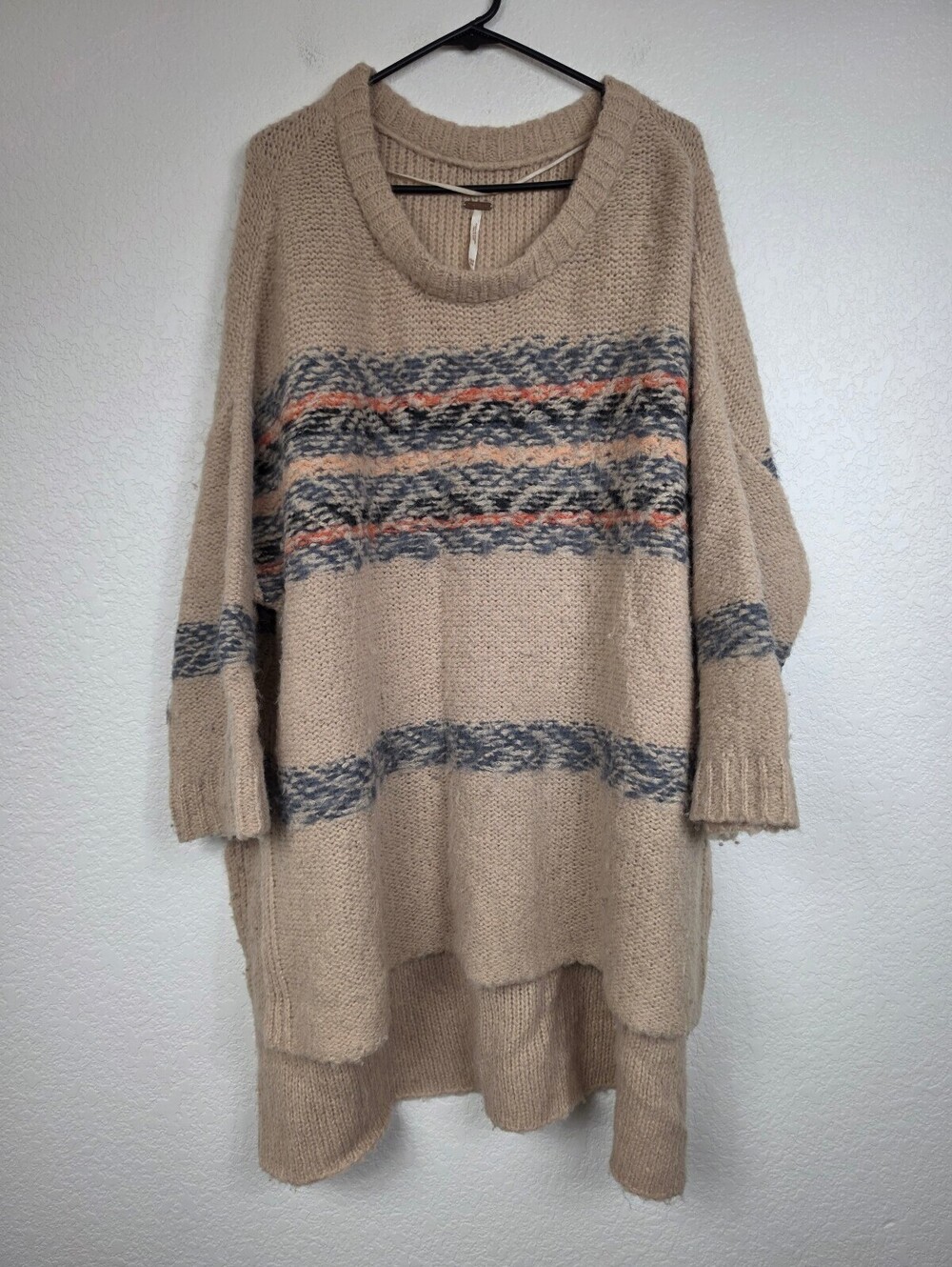 Free People Beige Alpaca Sweater Tunic